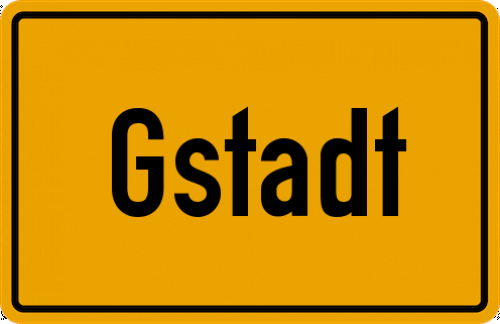 Ortsschild Gstadt