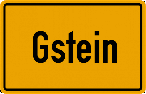 Ortsschild Gstein