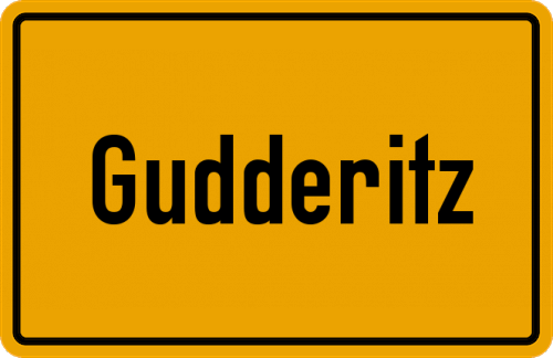 Ortsschild Gudderitz