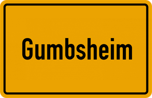 Ortsschild Gumbsheim