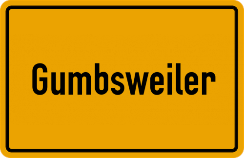 Ortsschild Gumbsweiler