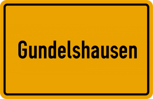 Ortsschild Gundelshausen