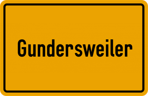 Ortsschild Gundersweiler