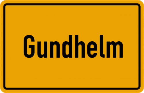 Ortsschild Gundhelm