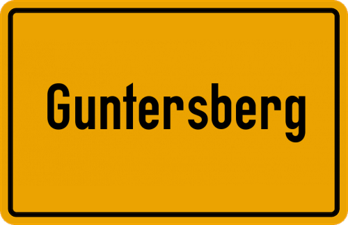Ortsschild Guntersberg, Oberbayern