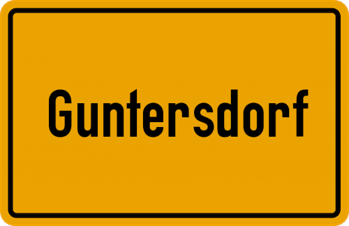Ortsschild Guntersdorf, Dillkreis