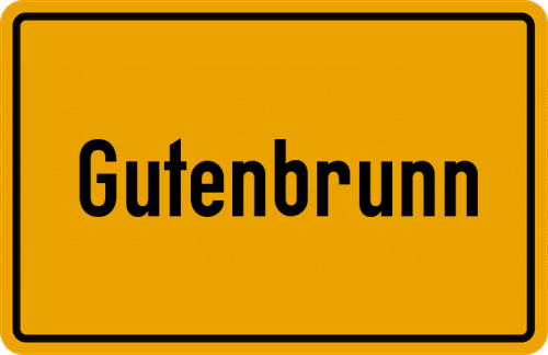 Ortsschild Gutenbrunn