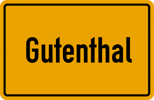 Ortsschild Gutenthal