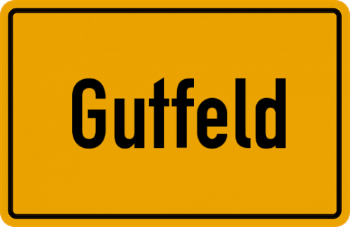 Ortsschild Gutfeld