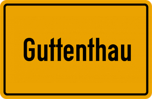 Ortsschild Guttenthau
