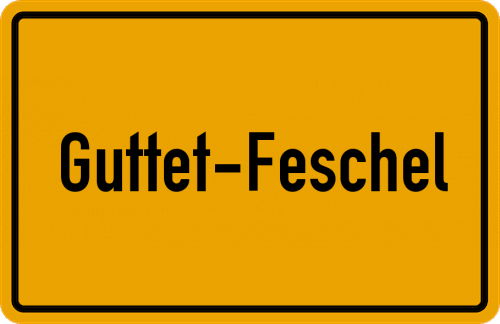 Ortsschild Guttet-Feschel