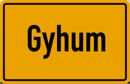 Ortsschild Gyhum