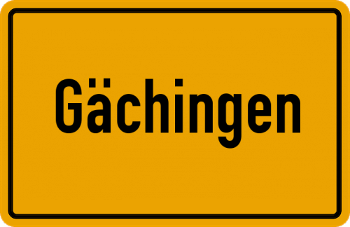 Ortsschild Gächingen