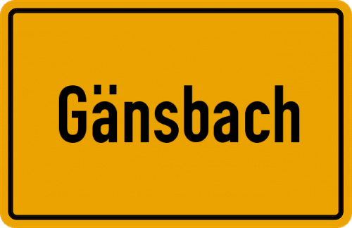 Ortsschild Gänsbach
