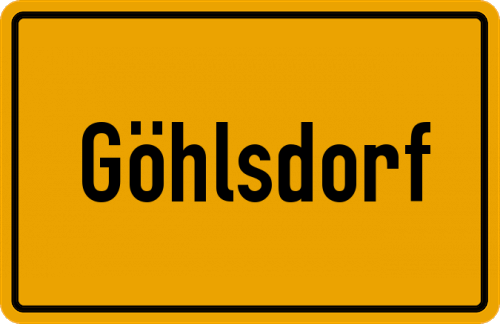 Ortsschild Göhlsdorf