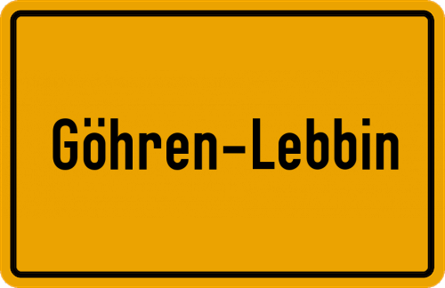 Ortsschild Göhren-Lebbin