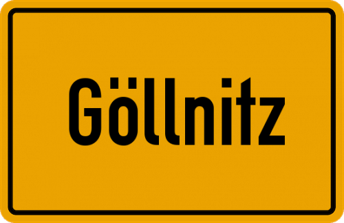 Ortsschild Göllnitz, Niederlausitz