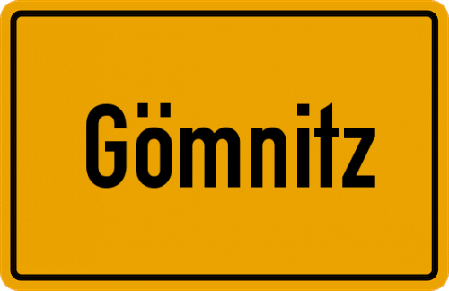 Ortsschild Gömnitz