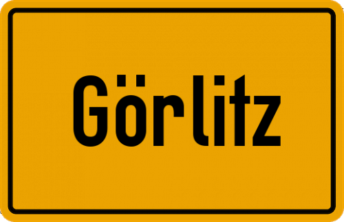 Ortsschild Görlitz, Neiße