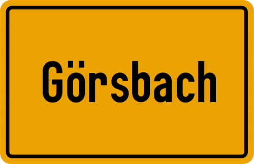 Ortsschild Görsbach