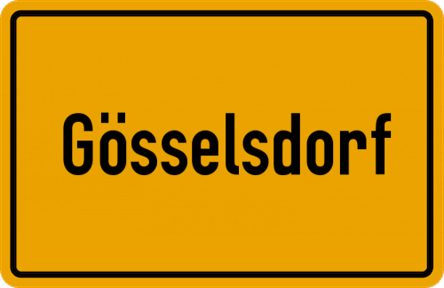 Ortsschild Gösselsdorf, Kreis Nabburg