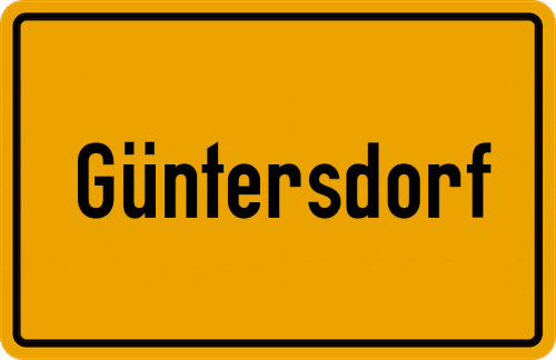 Ortsschild Güntersdorf