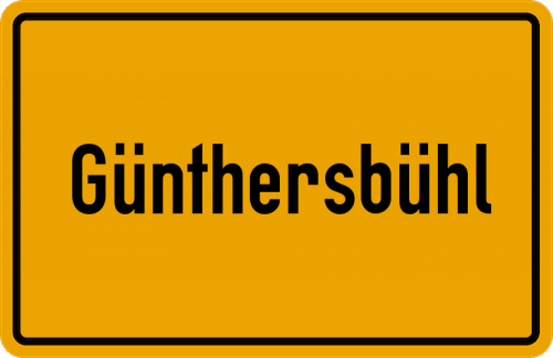 Ortsschild Günthersbühl