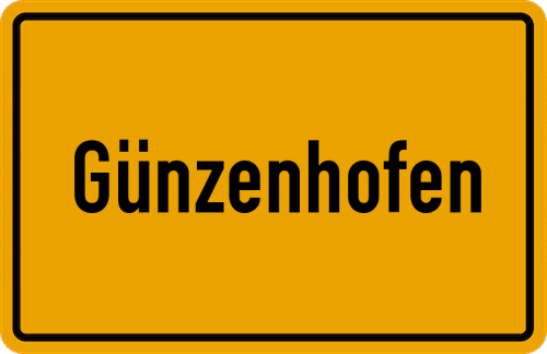 Ortsschild Günzenhofen