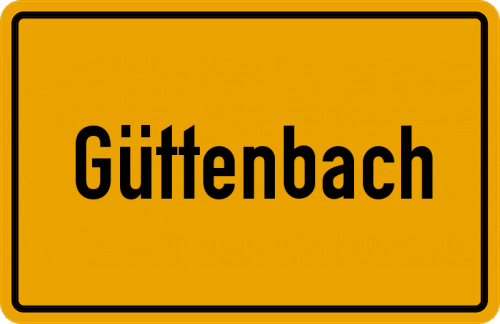 Ortsschild Güttenbach
