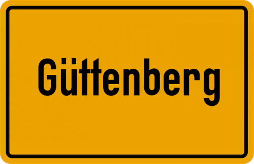 Ortsschild Güttenberg