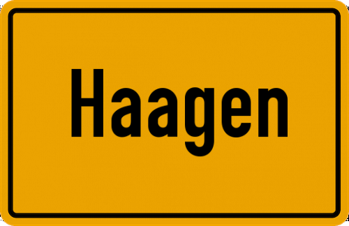 Ortsschild Haagen