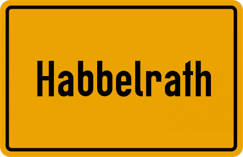 Ortsschild Habbelrath