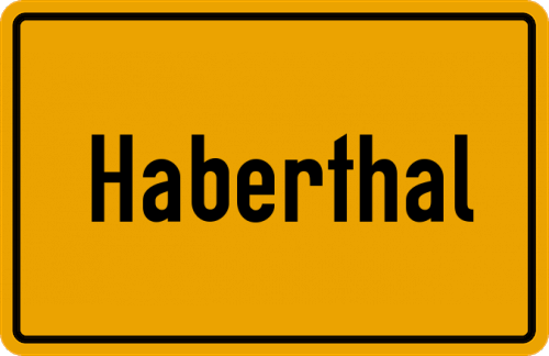 Ortsschild Haberthal