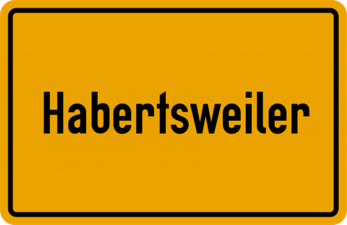 Ortsschild Habertsweiler
