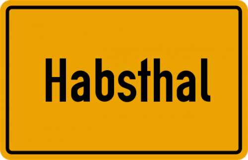 Ortsschild Habsthal
