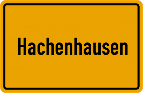 Ortsschild Hachenhausen