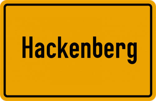 Ortsschild Hackenberg