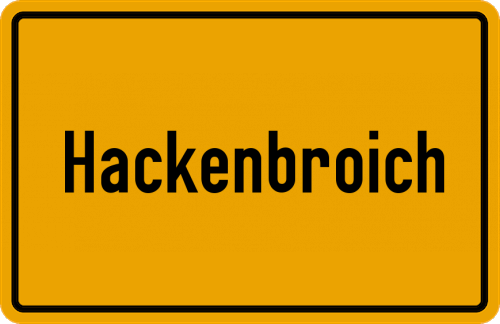 Ortsschild Hackenbroich