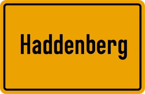 Ortsschild Haddenberg