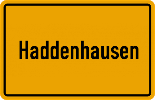 Ortsschild Haddenhausen