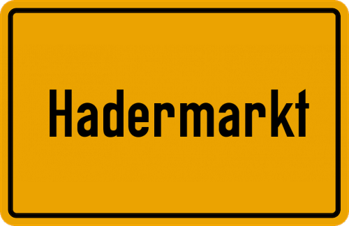 Ortsschild Hadermarkt