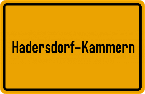 Ortsschild Hadersdorf-Kammern