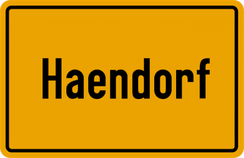 Ortsschild Haendorf