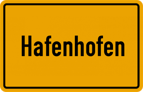 Ortsschild Hafenhofen