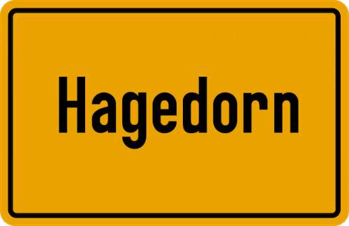 Ortsschild Hagedorn
