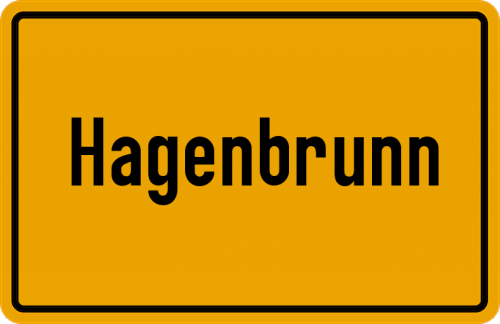 Ortsschild Hagenbrunn