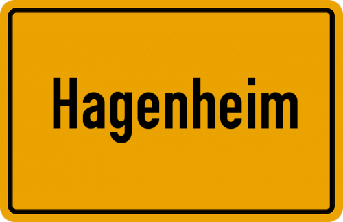 Ortsschild Hagenheim
