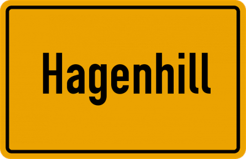 Ortsschild Hagenhill