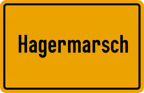 Ortsschild Hagermarsch