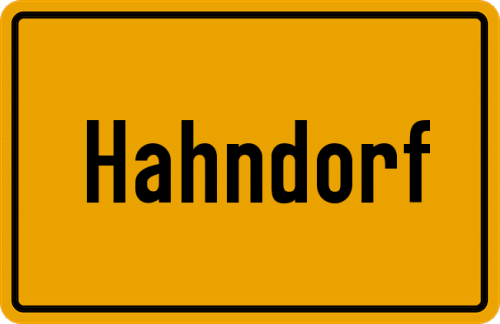 Ortsschild Hahndorf